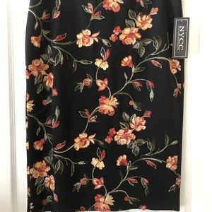 New York Clothing Company Black Embroidered Skirt M